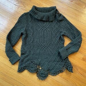 Anthropologie Dark Green Sweater